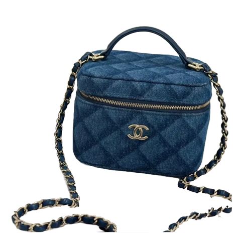 denim chanel vanity bag|Chanel denim flap bag 2019.